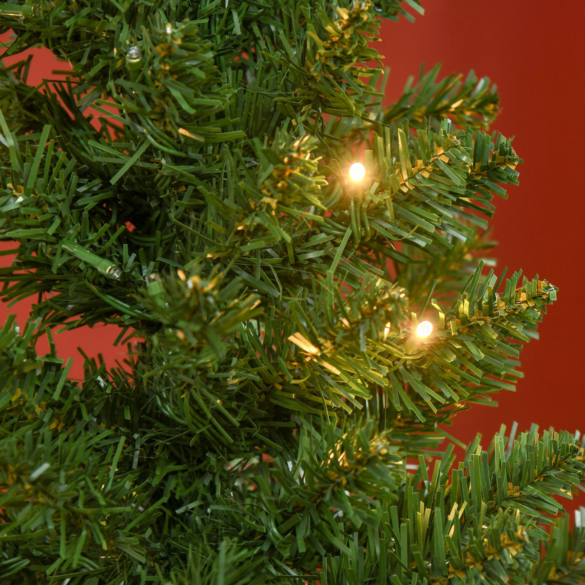 4 Feet Christmas Tree Warm White LED Light Holiday Home Decoration, Green