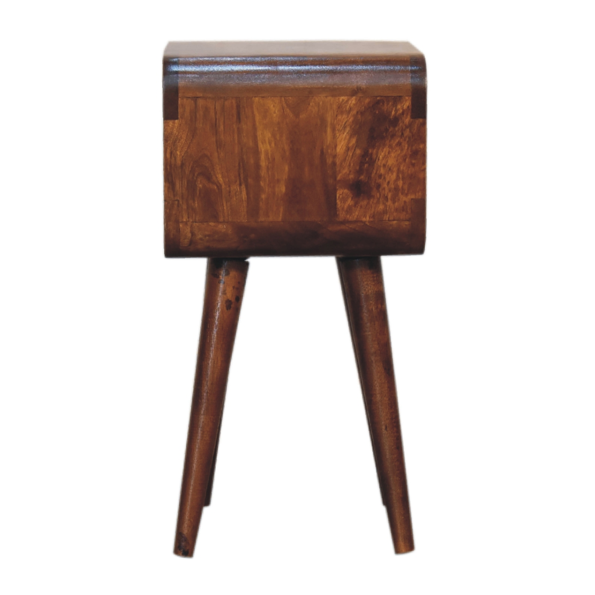 Artisan Furniture Solid Wood Mini Chestnut Curved Open Bedside