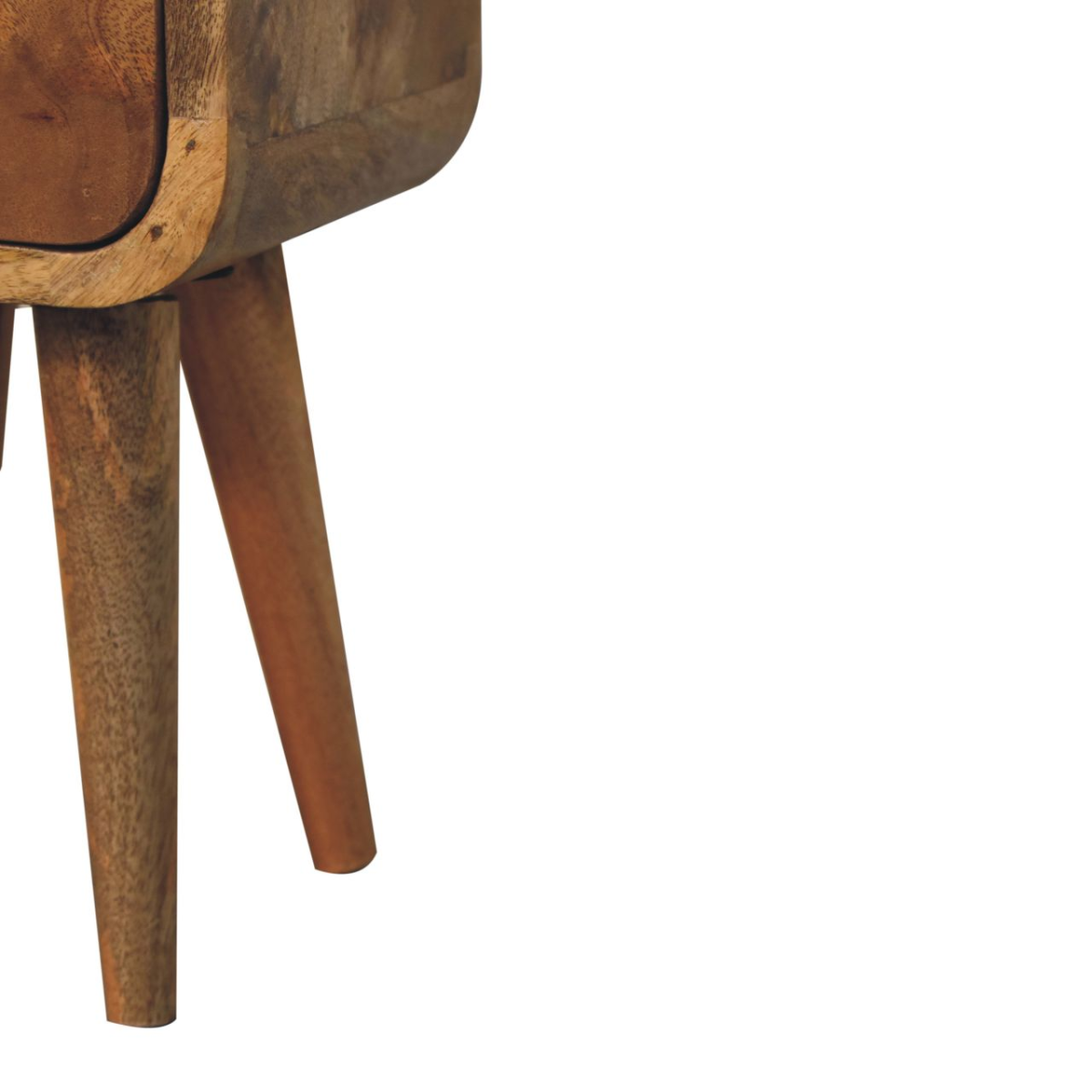 Artisan Furniture Solid Wood Extra Mini Curved Oak-ish Bedside