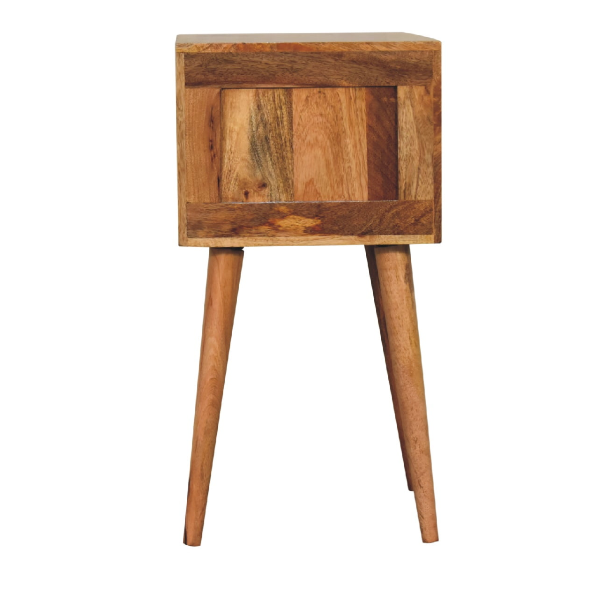 Artisan Furniture Solid Wood Mini 2 Drawer Oak-ish Bedside, Brown