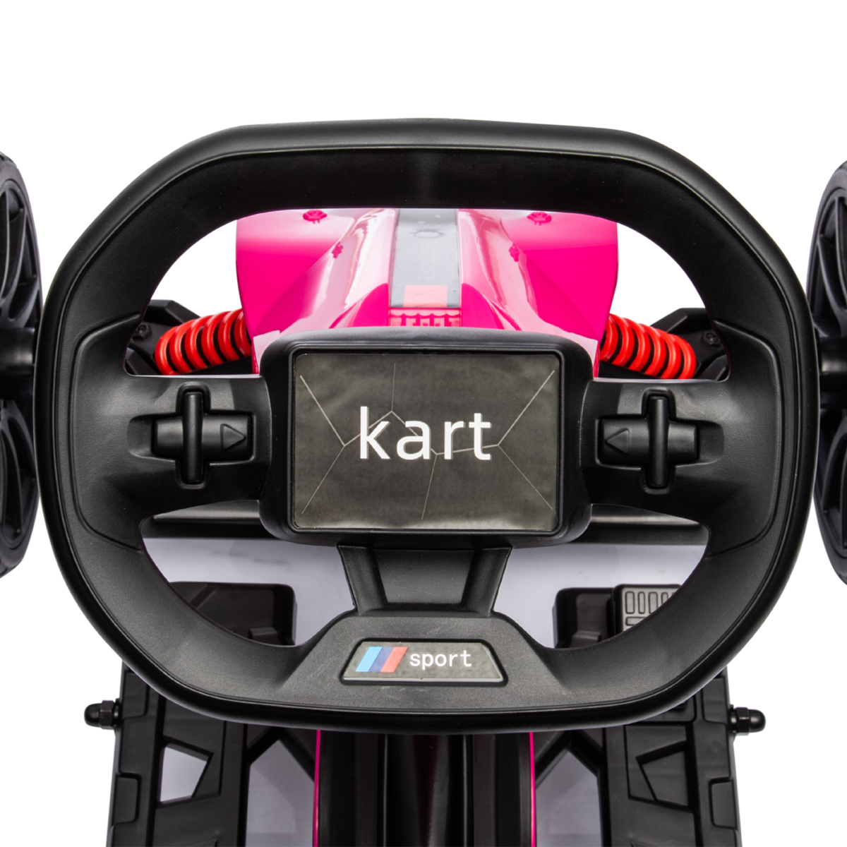 HOMCOM 12V Electric Go Kart with Forward Reversing 2 Speeds for 3-8 Yrs - Pink