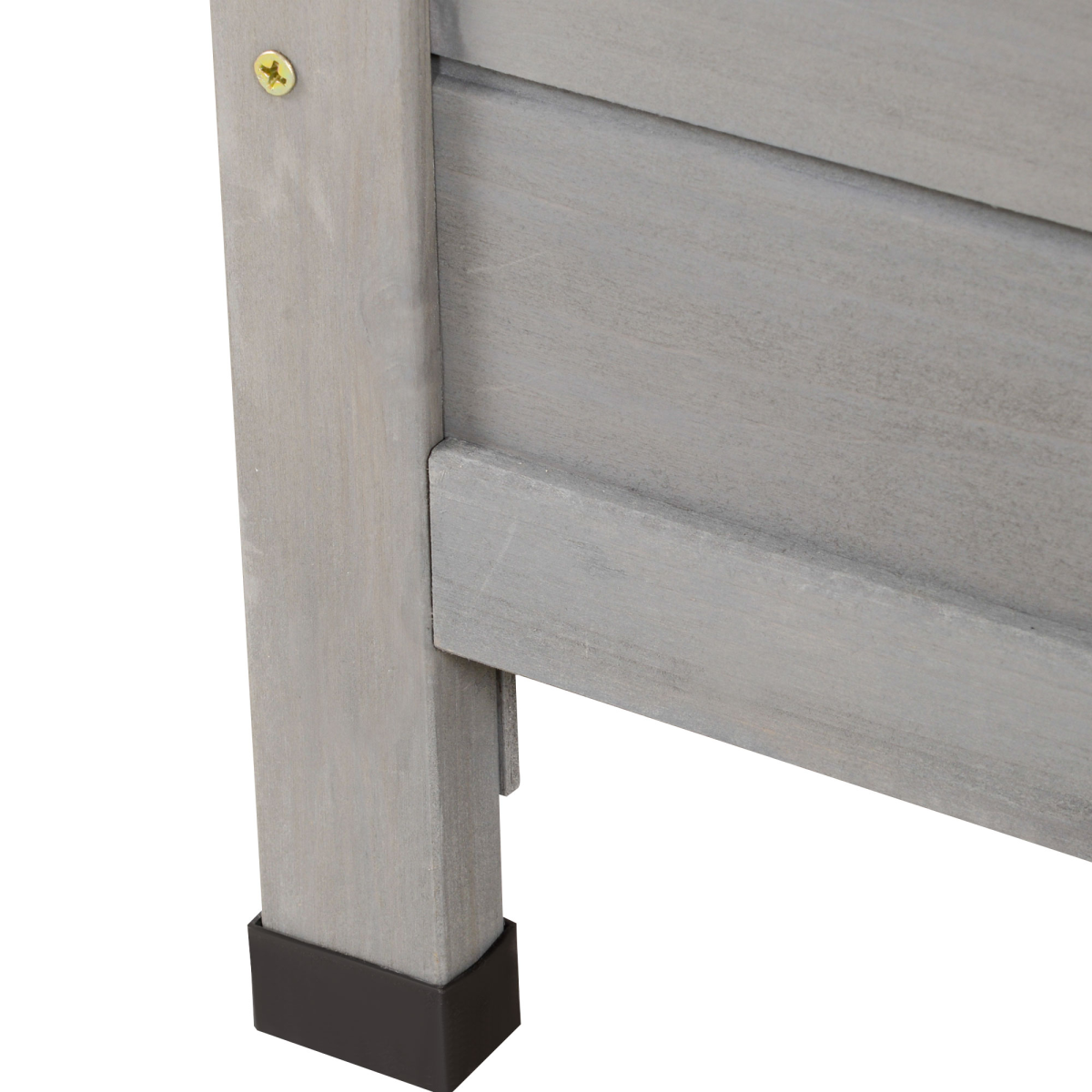Garden Shed Wooden  2 Door Unit Solid Fir Wood 87x46.5x96.5cm, Grey