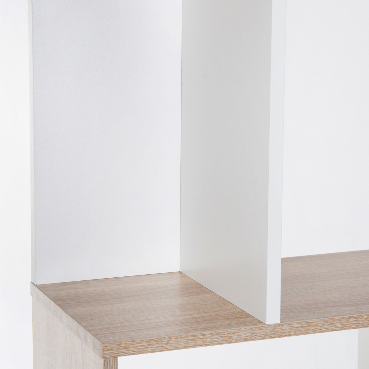 5-tier Display Shelving Storage Bookcase S Shape design Unit Natural