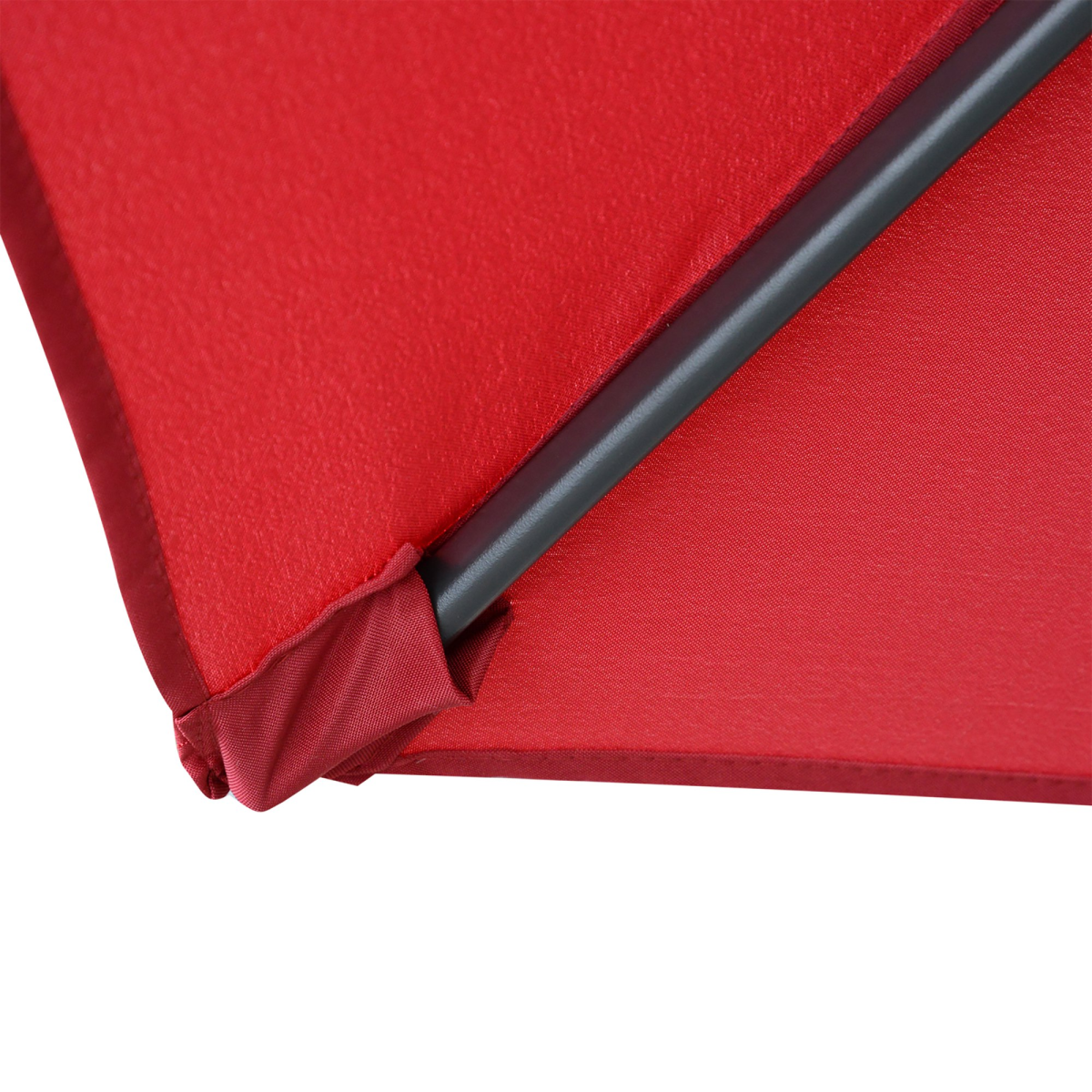 Outsunny Umbrella Parasol ?2.8x2.4 m, Steel, Polyester-Wine Red