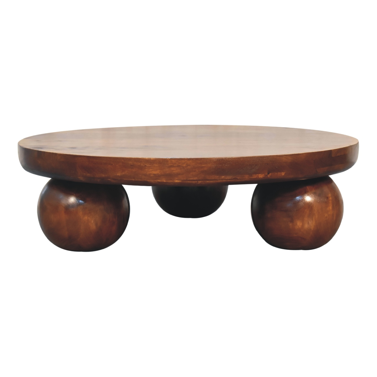 Artisan Furniture Solid Mango Wood Chestnut Central Ball Table