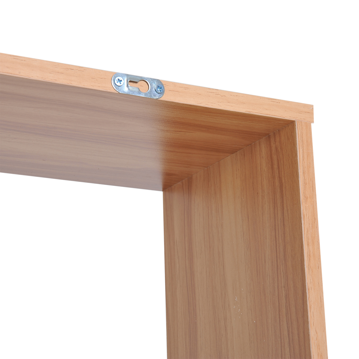 6-Tier Wooden S-Shaped Shelf Storage Unit Home Office Maple Colour