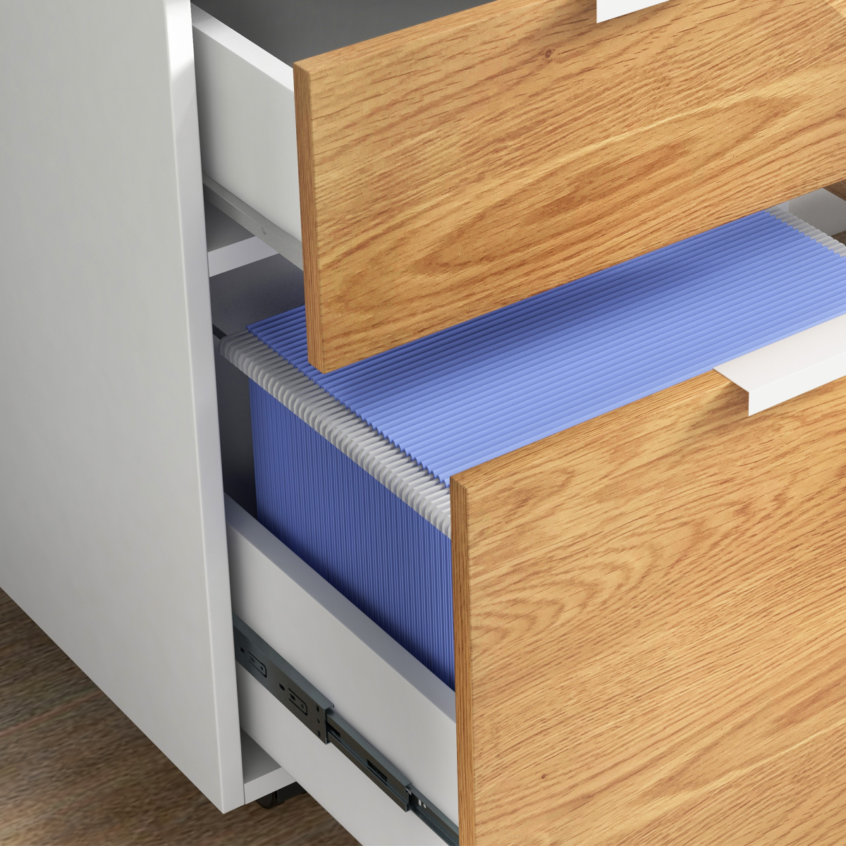 HOMCOM 2 Drawer Filing Cabinet with Adjustable Hanging Bars for A4 and Letter