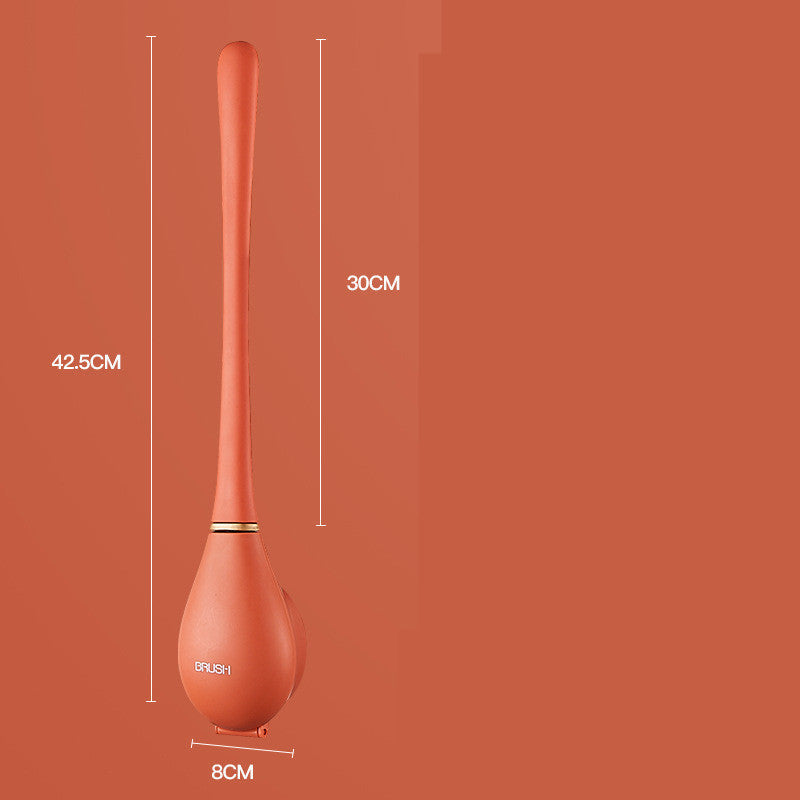 Household Brush Wall-mounted Long-handled Silicone Toilet Brush
