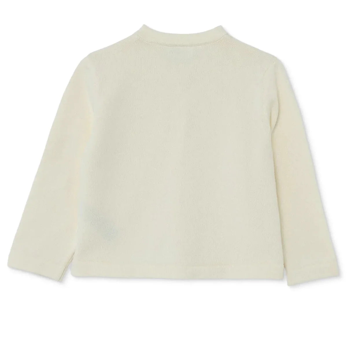 HelloBaby Girls Knitted Cardigan Buttoned Berry Belle Peter Pan Collar Long Sleeve - Ecru