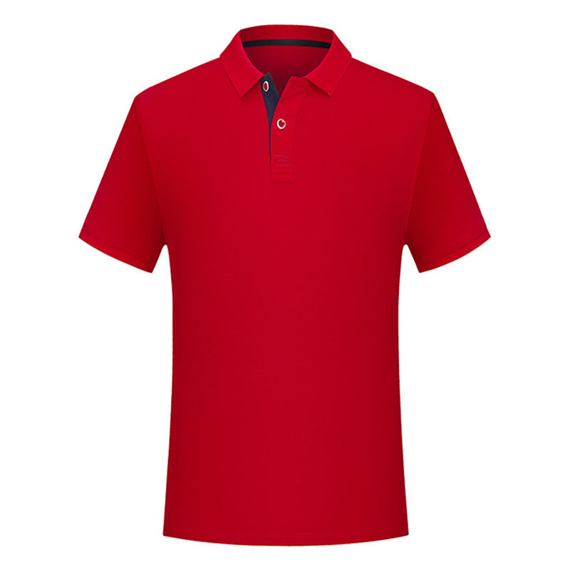 Men’s Solid Color Polo Collar Casual T-Shirt – Classic Slim Fit, Breathable Cotton