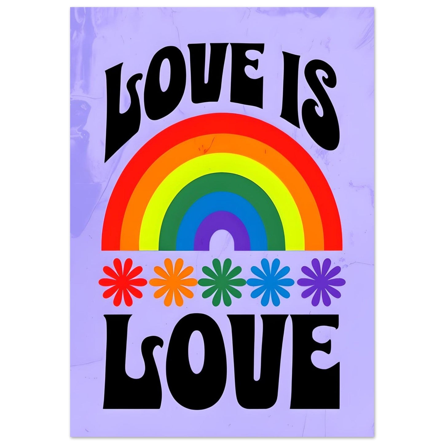 Love Is Love Wall Art – Retro Pride Poster