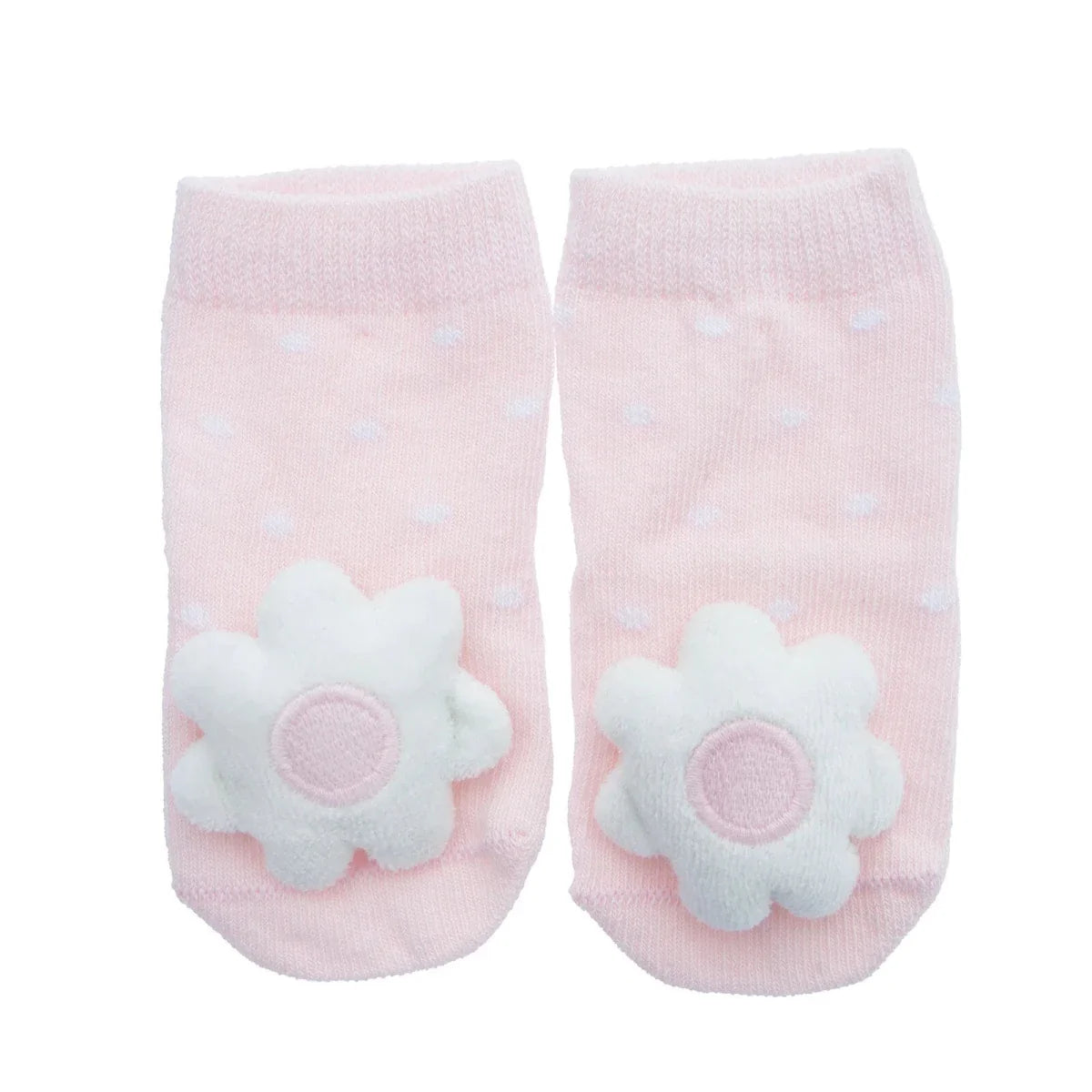 HelloBaby Girls Playful Socks Flower - Pink