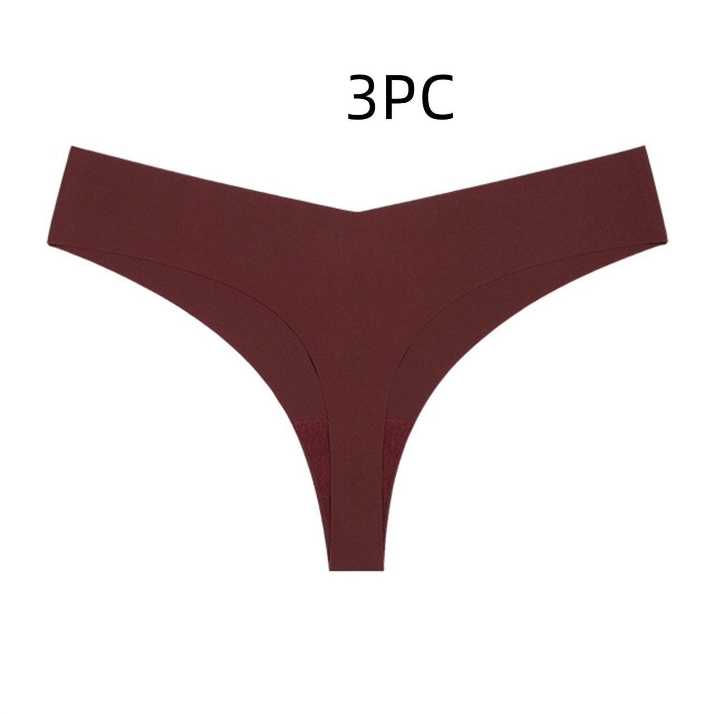 Low Waist Ice Silk Nude Feel Seamless Purified Cotton Crotch T-back