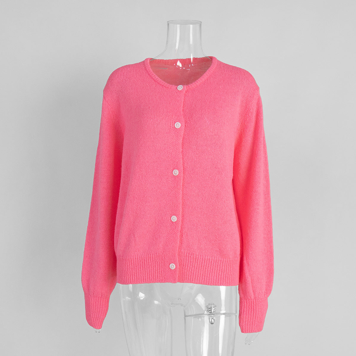 Macaron Color Sweater Cardigan For Women