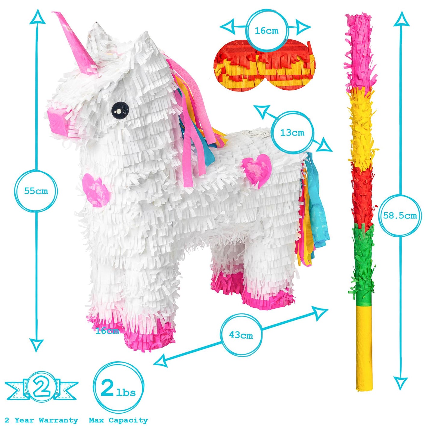 Large Unicorn Pinata Party Set