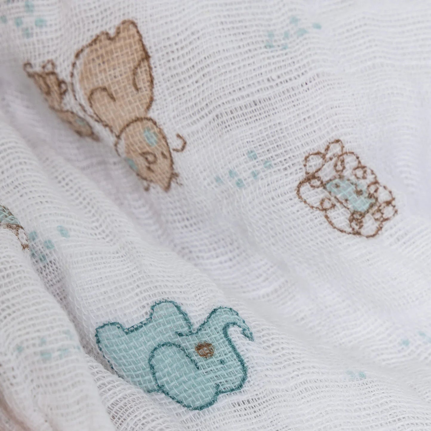 Little Dreams Girl Muslin Blanket - White