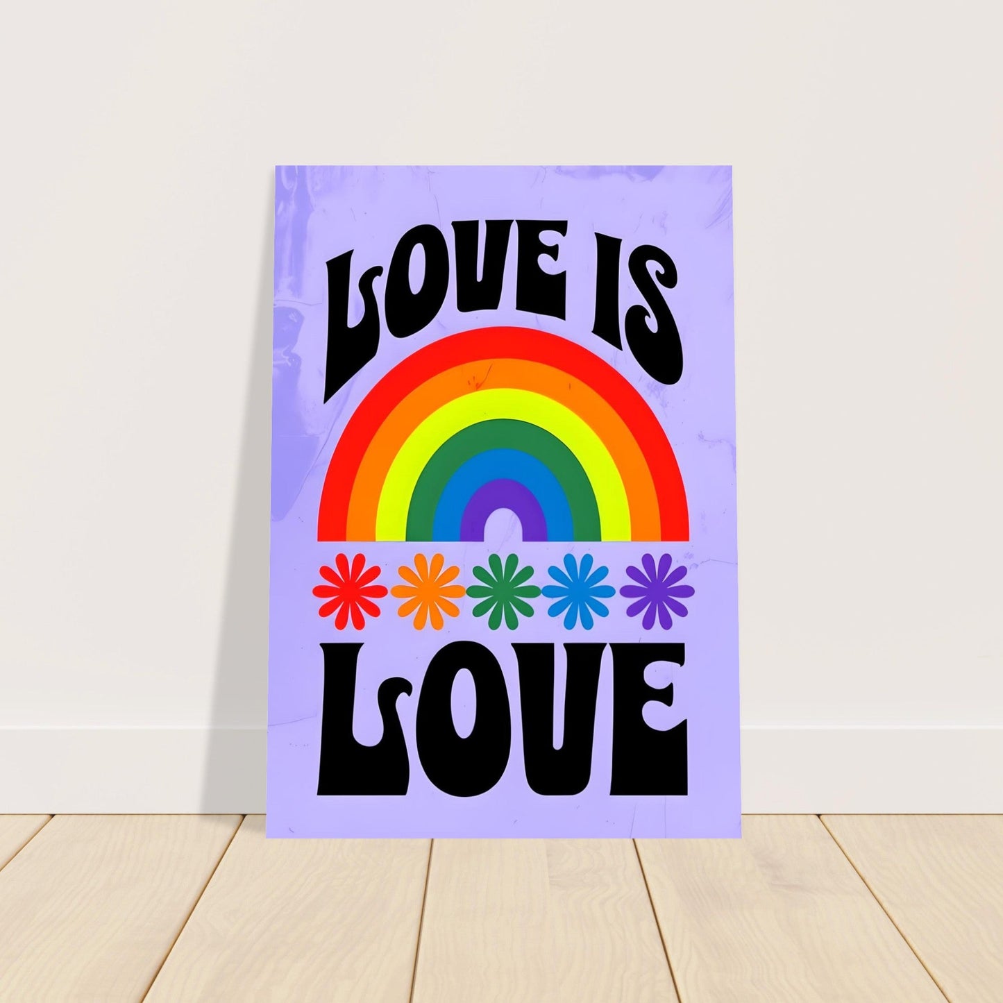 Love Is Love Wall Art – Retro Pride Poster