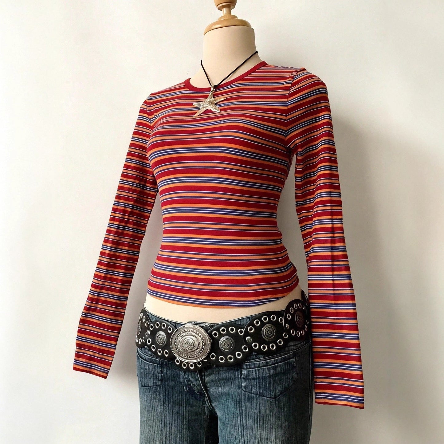 Women's Striped Long-sleeve Top