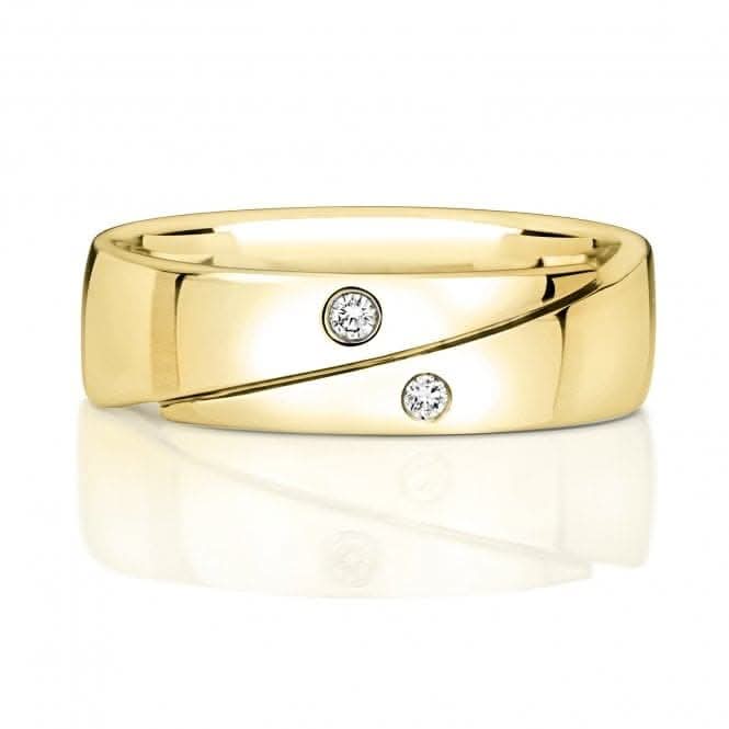 Wedding Band  9ct Diamond Band Crossover 5.9mm Ring RD715