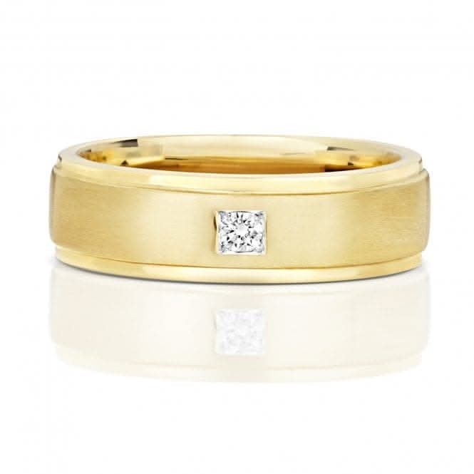 Wedding Band  9ct Diamond Wedding 1D Edge 6.0mm Ring RD703