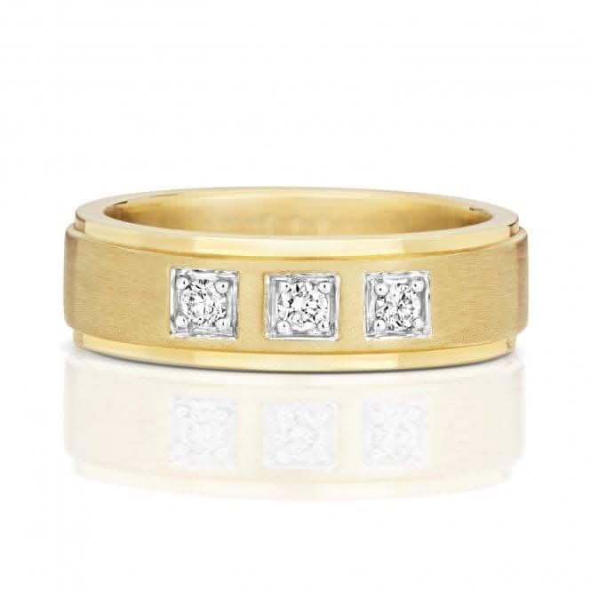 Wedding Band   9ct Diamond Wedding 3D Edge 6.0mm Ring RD704