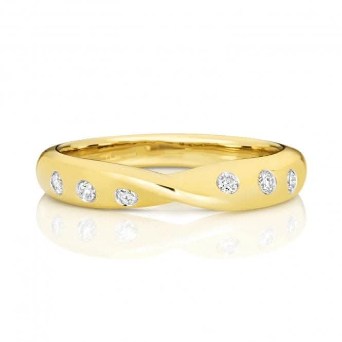 Wedding Band 9ct Gold  Crossover  Band Ring W244/I