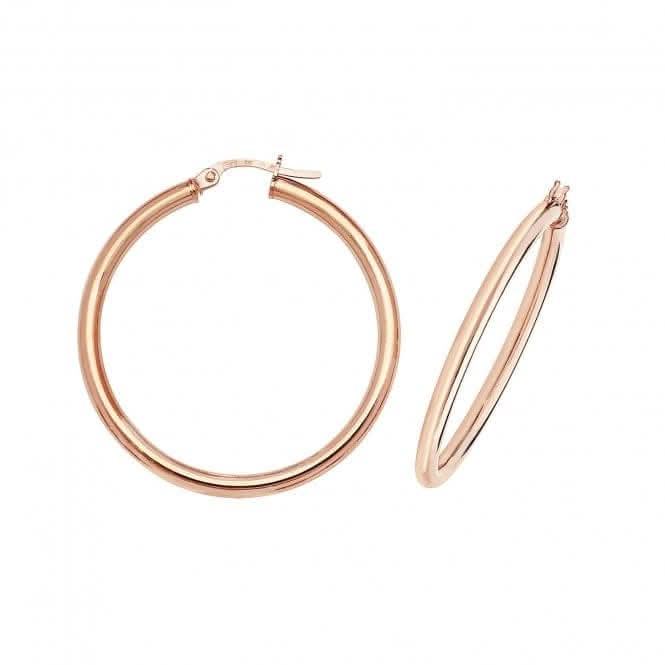 9CT Rose Gold 30mm Hoop Earrings ER531R