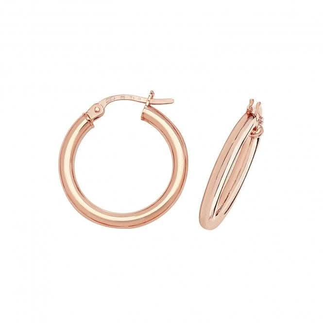 9CT Rose Gold 30mm Hoop Earrings ER531R