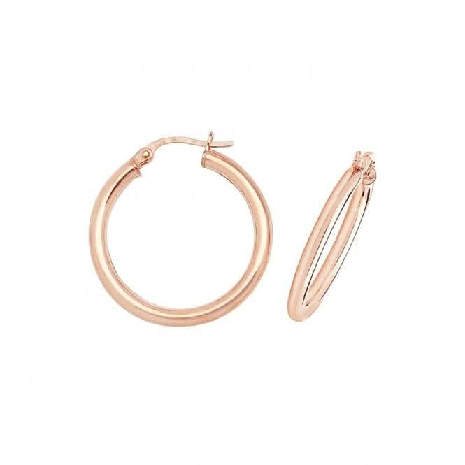 9CT Rose Gold 30mm Hoop Earrings ER531R