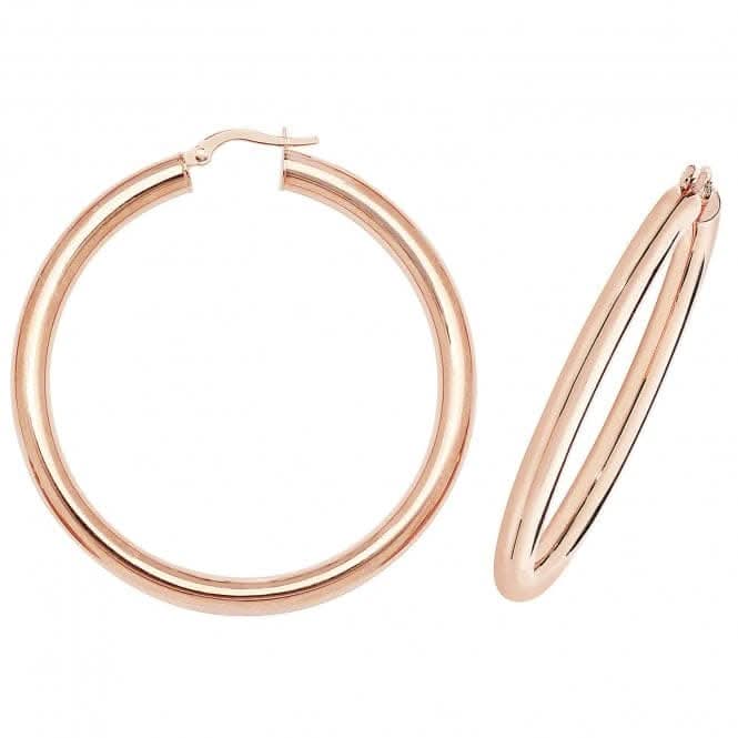 9ct Rose Gold 50mm Hoop Earrings ER1004R