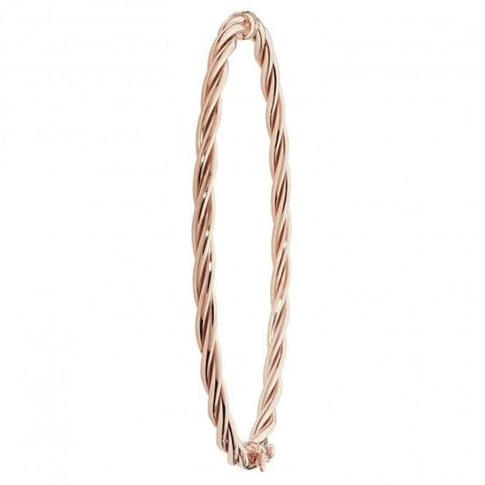 9ct Rose Gold Ladies Hinged Bangle BN381R
