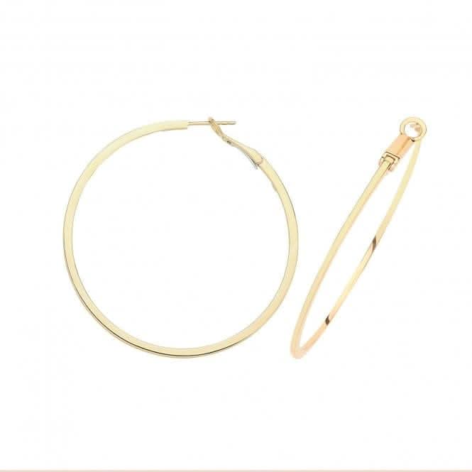 9ct Gold Omega Back Hoops ER1194