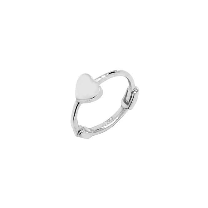 9ct White Gold Heart Cartilage Hoop Earring ES955W