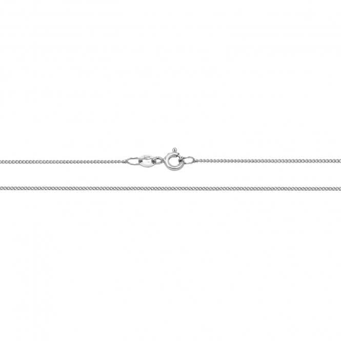 9ct White Gold Close Curb Chain CH160W