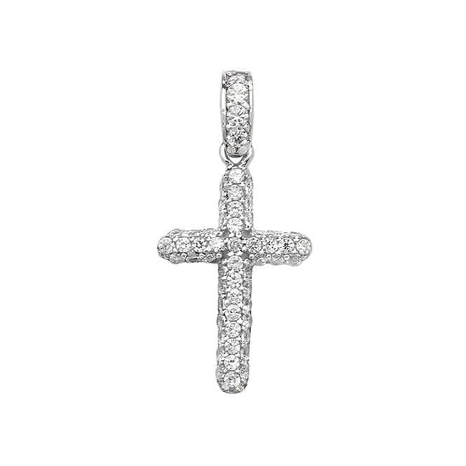 9ct White Gold Cross Pendant PN180