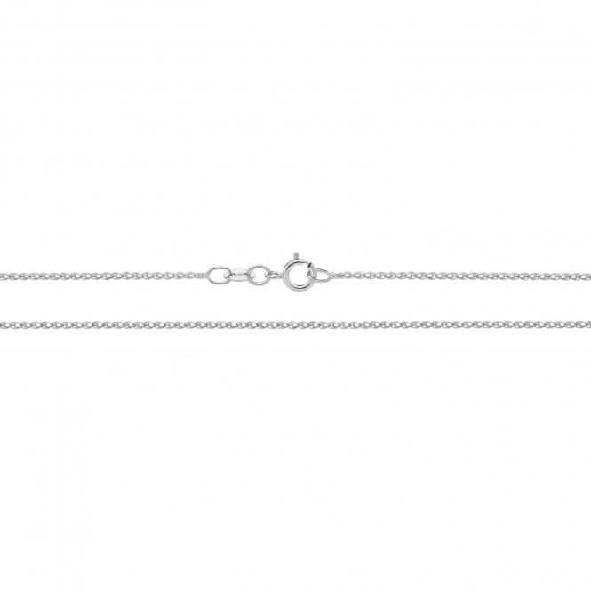 9ct White Gold Single Link Wheat Chain