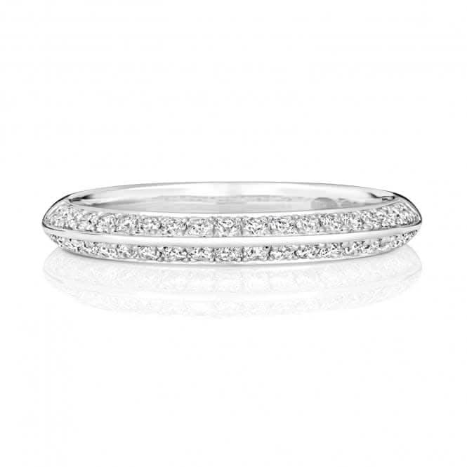 Wedding Band 9ct White Gold Diamond Half Eternity Ring WQ273W