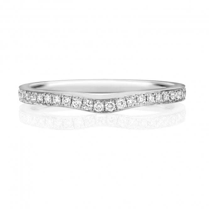 Wedding Band 9ct White Gold Diamond Wave Ring WQ275W/I
