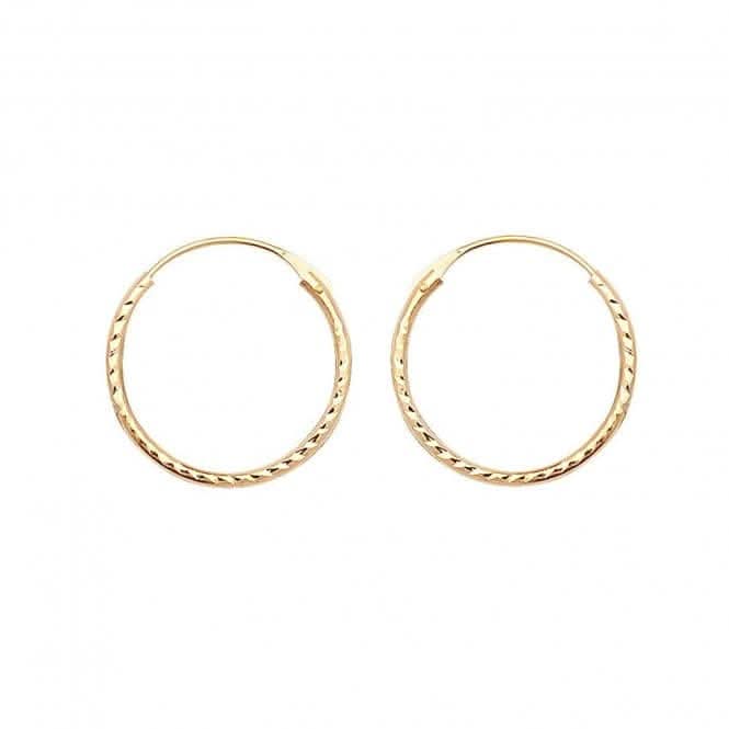 9ct  Yellow  Gold  10mm  Dc  Hinged  Sleepers  ES317