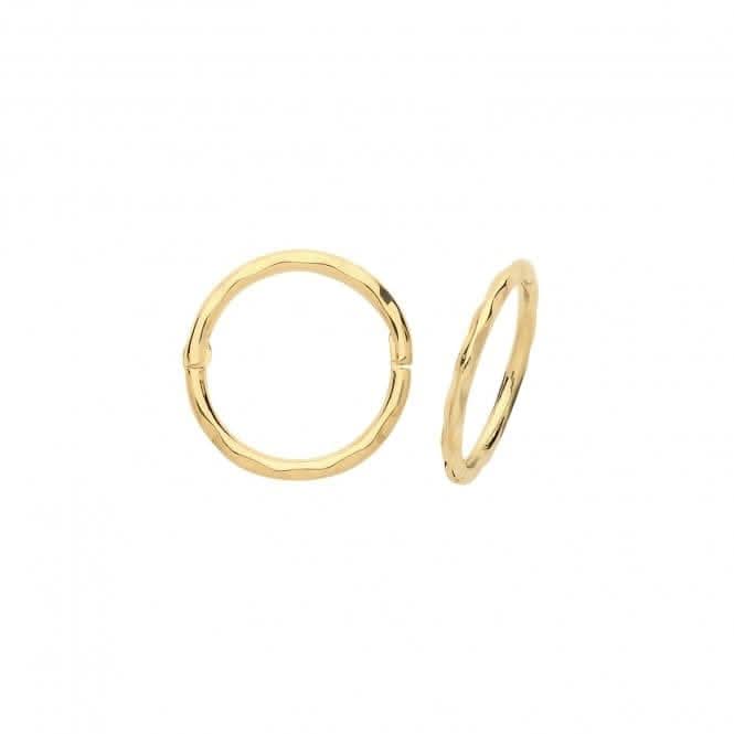 9CT Yellow Gold Hinged Hoops Earrings ER1169