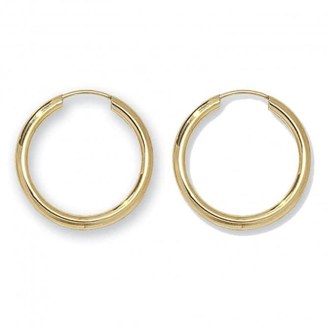 9CT Yellow Gold 16mm Sleepers ES121