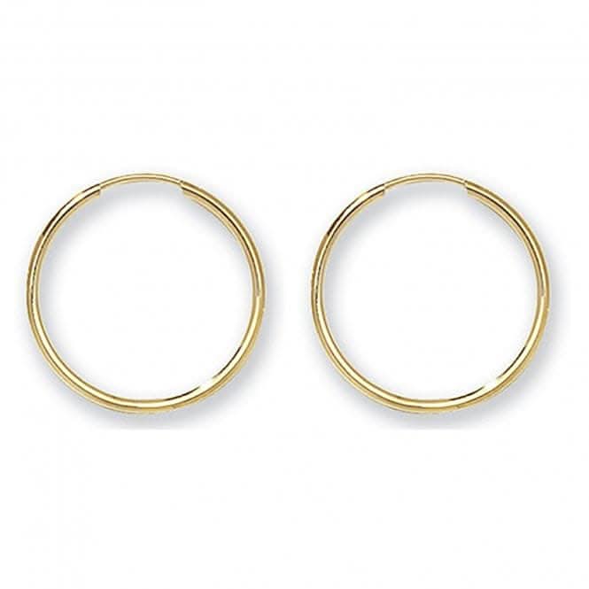 9CT Yellow Gold 18mm Sleeper Earrings ES112
