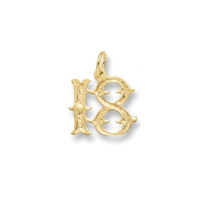 9ct Yellow Gold 18Th Birthday Old English Pendant PN403