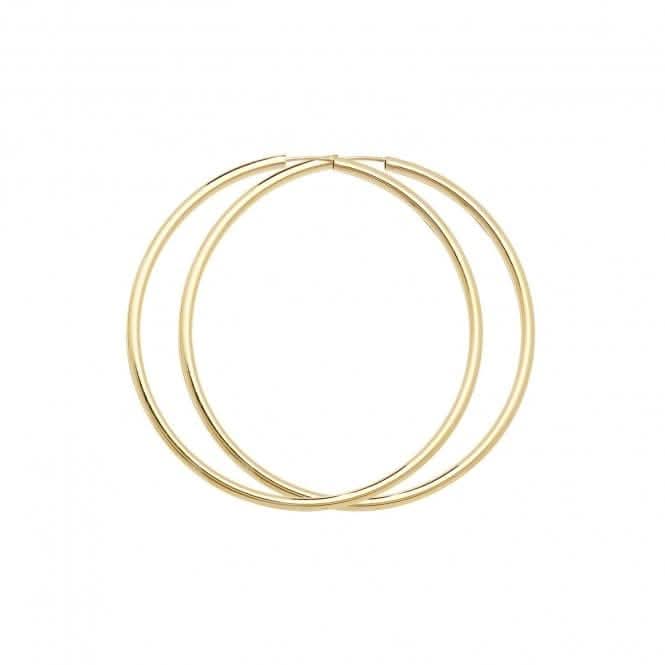 9ct Yellow Gold 22mm Sleepers Earrings ES122