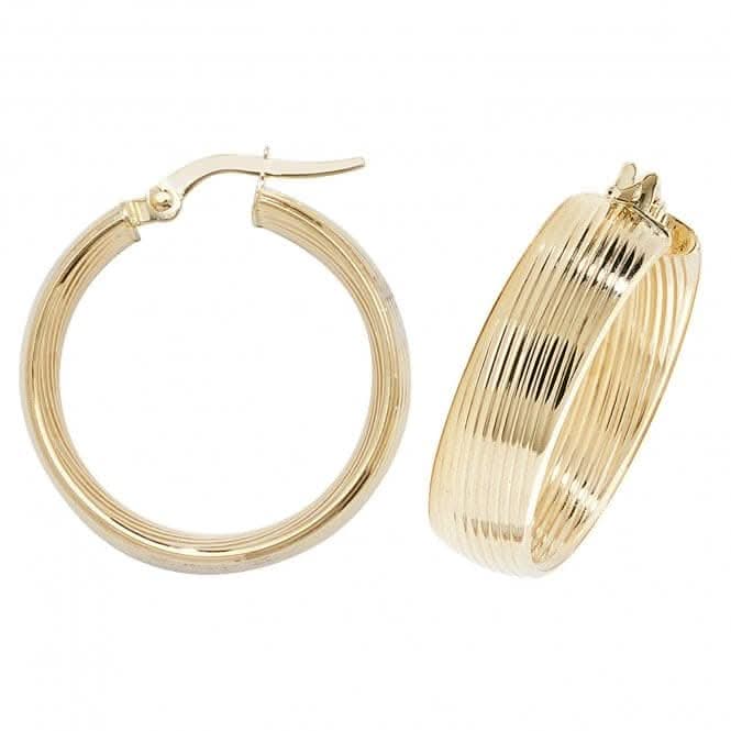 9ct Yellow Gold Hoop Earrings ER1053