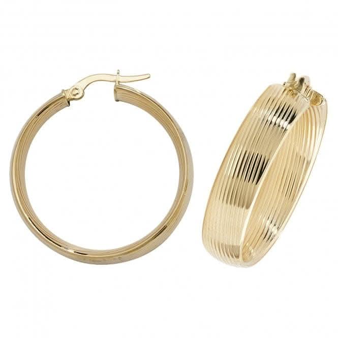 9ct Yellow Gold Hoop Earrings ER1053