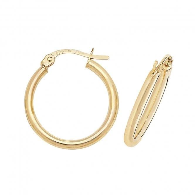 9ct Yellow Gold 30mm Hoop Earrings ER500
