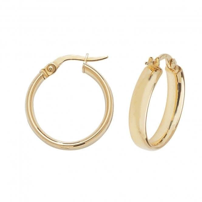 9CT Yellow Gold 30mm Hoop Earrings ER974