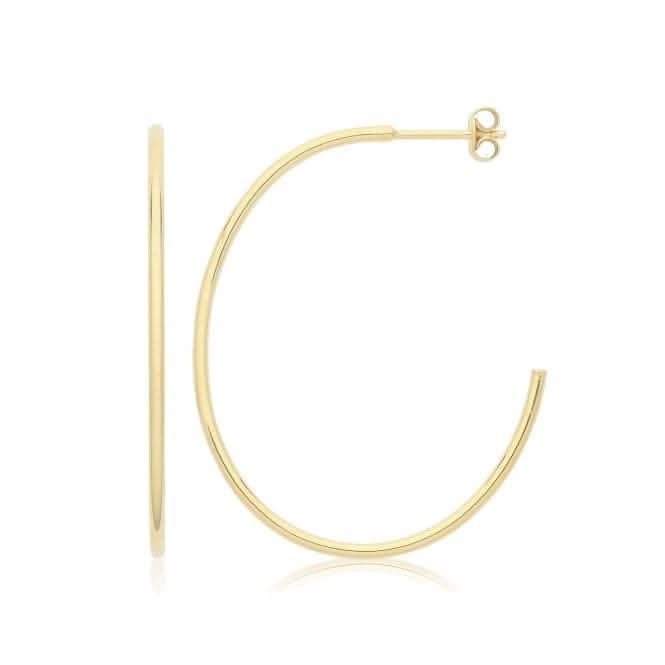 9ct Yellow Gold Half Hoop Stud Earrings ER1210