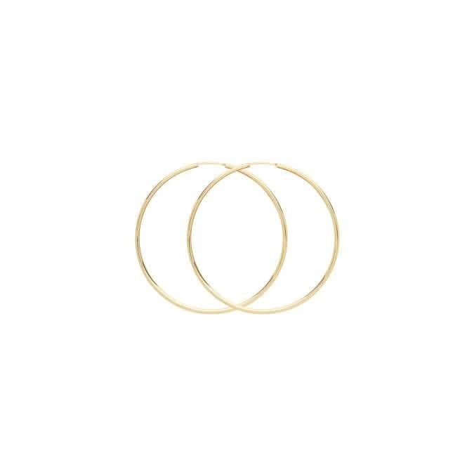 9ct Yellow Gold 35mm Sleeper Earrings ES116